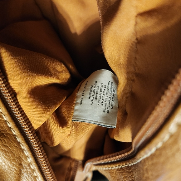 Liz Claiborne Brown Leather Bag Y2K Vintage - Picture 3 of 4